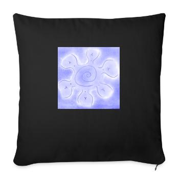 SOLESASO BLEU - Housse de coussin décorative 45 x 45 cm - noir - Devant