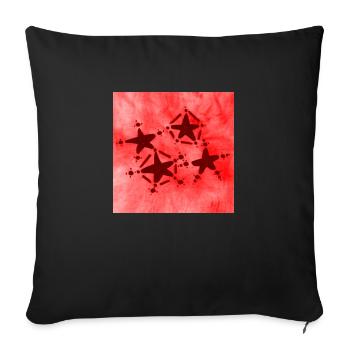 4 ÉTOILES ROUGES - Housse de coussin décorative 45 x 45 cm - noir - Devant