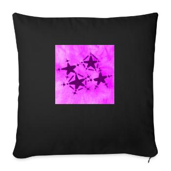 4 STARS SMILING LILAC - Sofa pillowcase 17,3'' x 17,3'' (45 x 45 cm) - black - Front