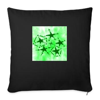 5 ÉTOILES VERT SOURIANT - Housse de coussin décorative 45 x 45 cm - noir - Devant