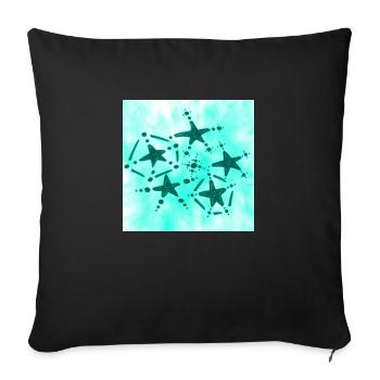 5 ÉTOILES AZULITO SOURIANT - Housse de coussin décorative 45 x 45 cm - noir - Devant