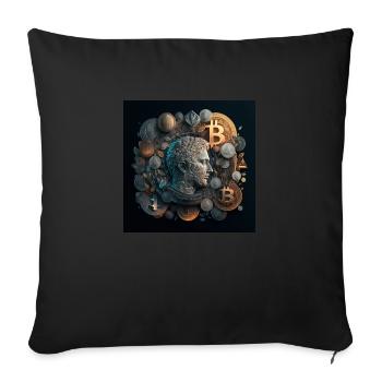 Crypto Emperor - Sofa pillowcase 17,3'' x 17,3'' (45 x 45 cm) - black - Front