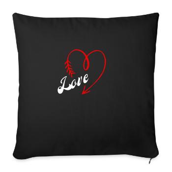 Love Heart - Sofa pillowcase 17,3'' x 17,3'' (45 x 45 cm) - black - Front