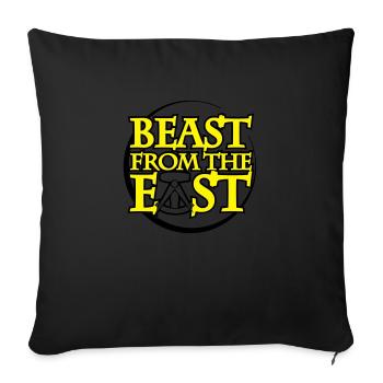 bête de l’est de la RDA née - Housse de coussin décorative 45 x 45 cm - noir - Devant