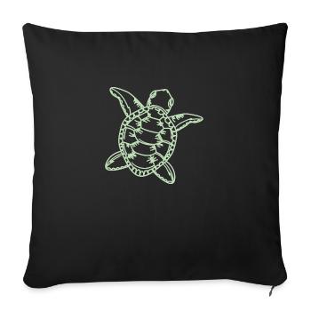 Tortoise - Sofa pillowcase 17,3'' x 17,3'' (45 x 45 cm) - black - Front
