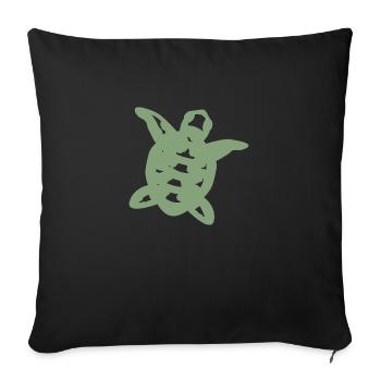 Tortue - Housse de coussin décorative 45 x 45 cm - noir - Devant