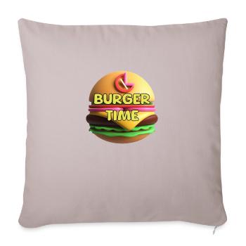 L’HEURE DU BURGER - Housse de coussin décorative 45 x 45 cm - taupe clair - Devant