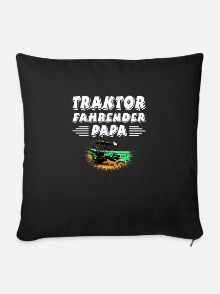 Traktor - Sofakissenbezug 45 x 45 cm - Schwarz