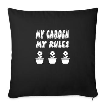 Jardin - Housse de coussin décorative 45 x 45 cm - noir - Devant