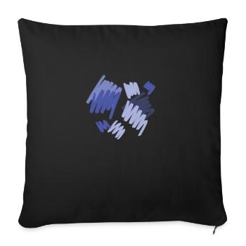 Element Blau - Sofakissenbezug 45 x 45 cm - Schwarz - Vorne