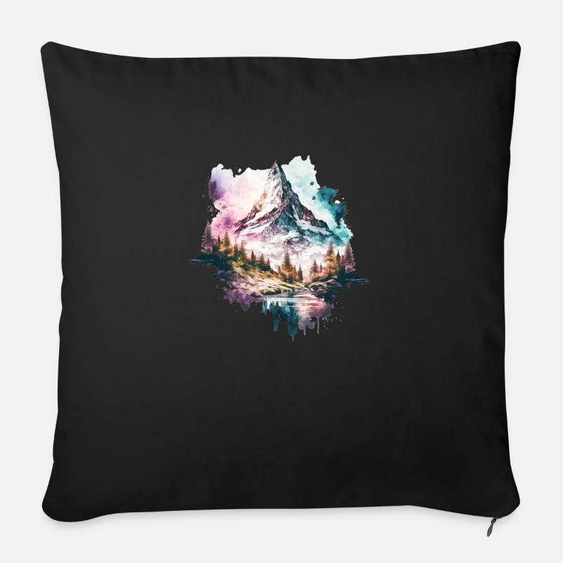 Cervin - Housse de coussin décorative 45 x 45 cm - noir