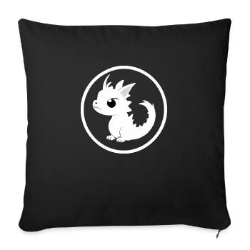 Cartoon Drache Feuer Fantasie Comic Drachen 2 - Sofakissenbezug 45 x 45 cm - Schwarz - Vorne