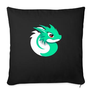 Cartoon Drache Feuer Fantasie Comic Drachen 1 - Sofakissenbezug 45 x 45 cm - Schwarz - Vorne