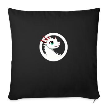 Cartoon Drache Feuer Fantasie Comic Drachen 10 - Sofakissenbezug 45 x 45 cm - Schwarz - Vorne
