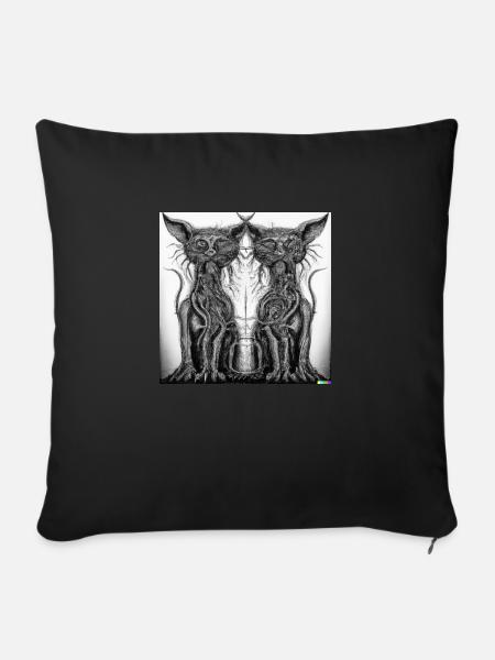 Giger-Cats - Sofakissenbezug 45 x 45 cm - Schwarz