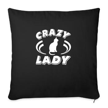 Cat - Sofa pillowcase 17,3'' x 17,3'' (45 x 45 cm) - black - Front