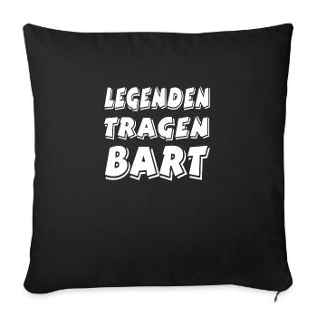Bart - Sofakissenbezug 45 x 45 cm - Schwarz - Vorne