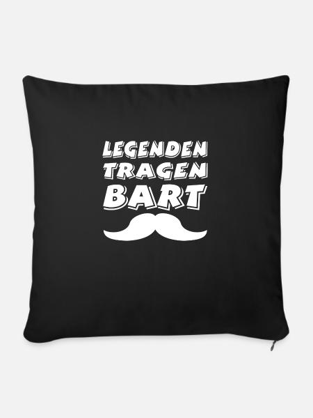 Bart - Sofakissenbezug 45 x 45 cm - Schwarz