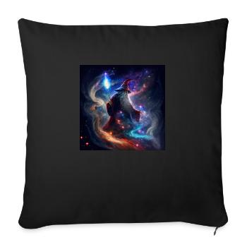 Galactic Wizard in the Galaxy - Sofa pillowcase 17,3'' x 17,3'' (45 x 45 cm) - black - Front