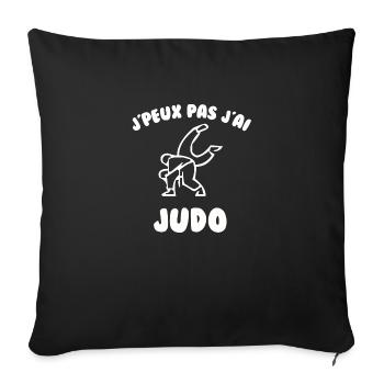J’peux pas j’ai judo - Housse de coussin décorative 45 x 45 cm - noir - Devant