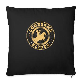 Trombone Player, Lonesome Slider, Cowboy - Sofakissenbezug 45 x 45 cm - Schwarz - Vorne