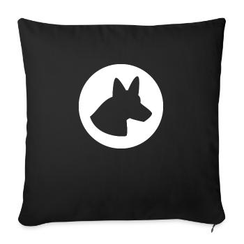 CHIEN CHAT ANIMAL DE COMPAGNIE - Housse de coussin décorative 45 x 45 cm - noir - Devant