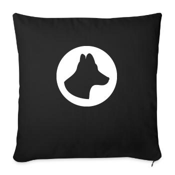 CHIEN CHAT ANIMAL DE COMPAGNIE - Housse de coussin décorative 45 x 45 cm - noir - Devant