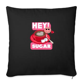 Hey! Sugar Valentinstag - Sofakissenbezug 45 x 45 cm - Schwarz - Vorne