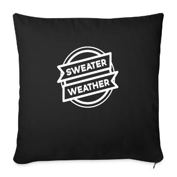 Sweater Weather - Sofa pillowcase 17,3'' x 17,3'' (45 x 45 cm) - black - Front