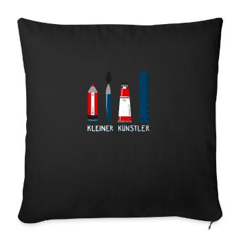 petit artiste - Housse de coussin décorative 45 x 45 cm - noir - Devant