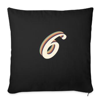 Vintage 6th Anniversary - Sofa pillowcase 17,3'' x 17,3'' (45 x 45 cm) - black - Front