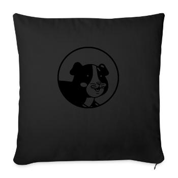 CHIEN CHAT ANIMAL DE COMPAGNIE - Housse de coussin décorative 45 x 45 cm - noir - Devant