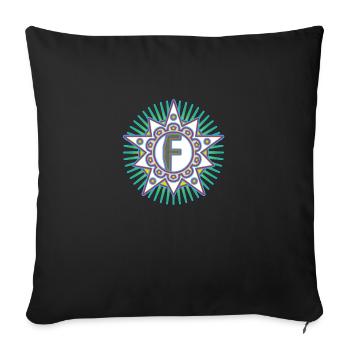 Étoiles avec la lettre F. Votre parole - votre pensée - Housse de coussin décorative 45 x 45 cm - noir - Devant