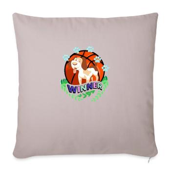 Drôle de chien - Housse de coussin décorative 45 x 45 cm - taupe clair - Devant
