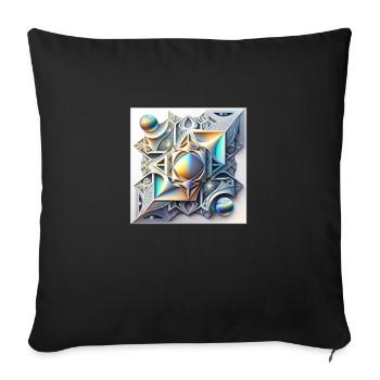 Carré mystique fantasy - Housse de coussin décorative 45 x 45 cm - noir - Devant
