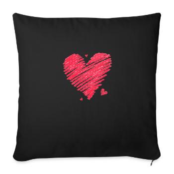 14 Fév Be My Valentine Joyeuse Saint-Valentin 01 - Housse de coussin décorative 45 x 45 cm - noir - Devant