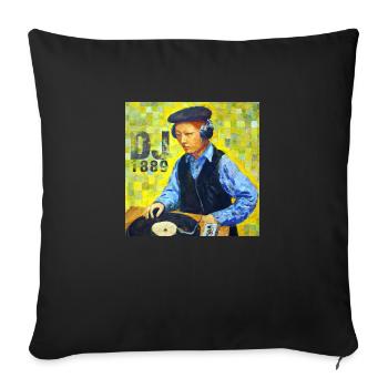 DJ 1889 - Housse de coussin décorative 45 x 45 cm - noir - Devant