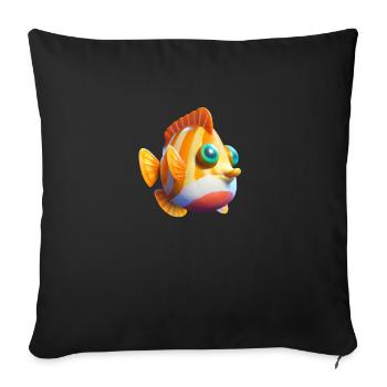 MonStarFish - Digital Fantasy Pisces - Sofa pillowcase 17,3'' x 17,3'' (45 x 45 cm) - black - Front