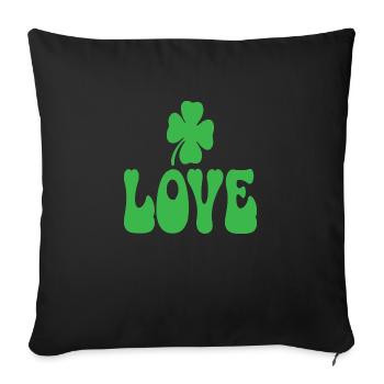 Love St. Patrick's Day Valentine's Day - Sofa pillowcase 17,3'' x 17,3'' (45 x 45 cm) - black - Front