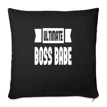 Ultimate Boss Babe - Sofakissenbezug 45 x 45 cm - Schwarz - Vorne