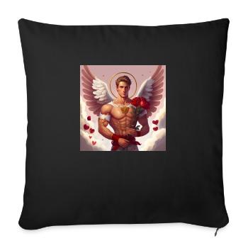 God of Love - Sofa pillowcase 17,3'' x 17,3'' (45 x 45 cm) - black - Front