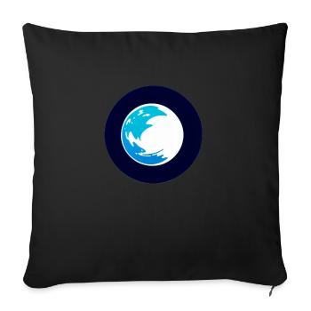 Mignon dessin animé représentation de la planète Terre 8 - Housse de coussin décorative 45 x 45 cm - noir - Devant