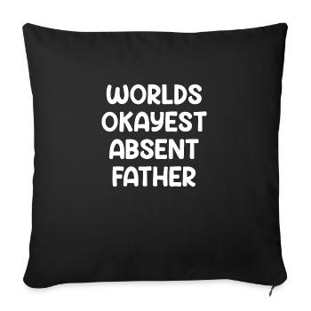 Absent Father - Sofa pillowcase 17,3'' x 17,3'' (45 x 45 cm) - black - Front
