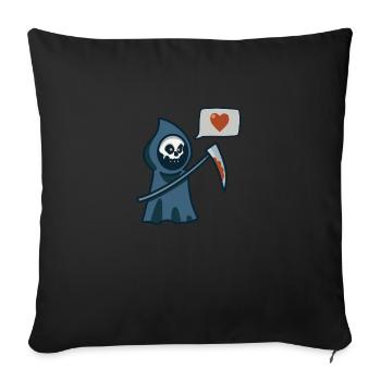 CUTE REAPER HEART - Sofa pillowcase 17,3'' x 17,3'' (45 x 45 cm) - black - Front