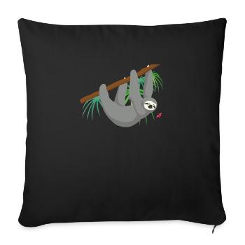Sloth - Sofa pillowcase 17,3'' x 17,3'' (45 x 45 cm) - black - Front