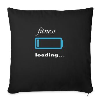 Chargement de fitness... - Housse de coussin décorative 45 x 45 cm - noir - Devant