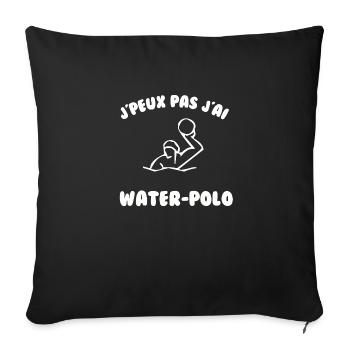 J’peux pas j’ai waterpolo - Housse de coussin décorative 45 x 45 cm - noir - Devant
