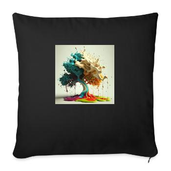 Melting shaft - Sofa pillowcase 17,3'' x 17,3'' (45 x 45 cm) - black - Front