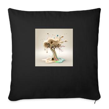 Melting shaft - Sofa pillowcase 17,3'' x 17,3'' (45 x 45 cm) - black - Front