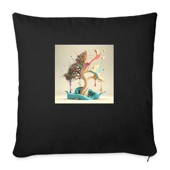 Melting shaft - Sofa pillowcase 17,3'' x 17,3'' (45 x 45 cm) - black - Front